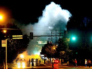 This is the scene many in the media hope to see this evening in Ferguson. It doesn't have to be that way Photo: Associated Press